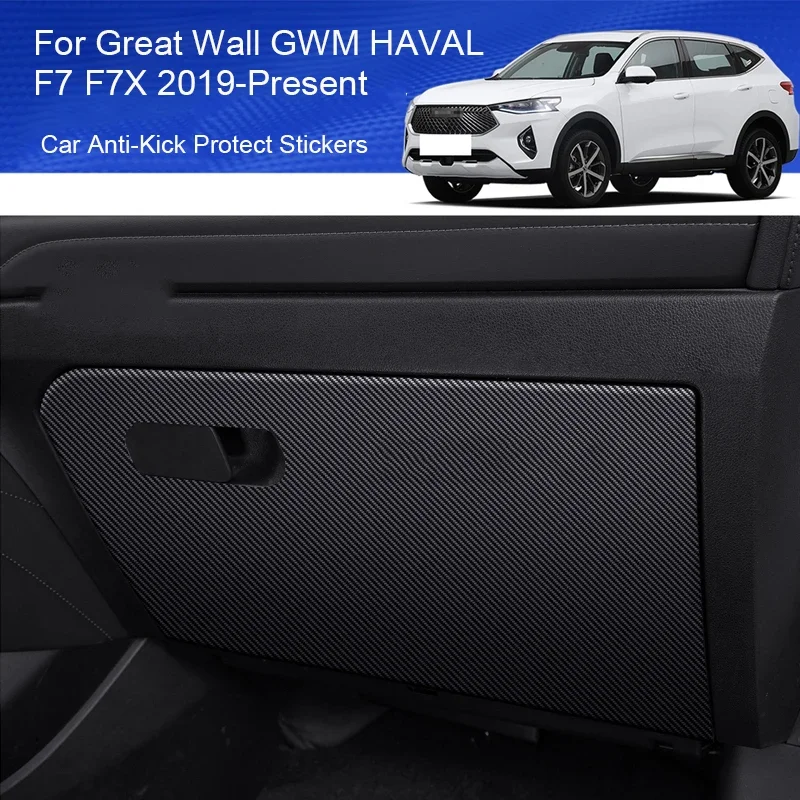 

For Great Wall GMW HAVAL F7 F7X 2019-2026 Car B-Pillar Door Anti-Kicks Protect Pad PU Leather Trunk Anti-Dirty Scratch Resistant