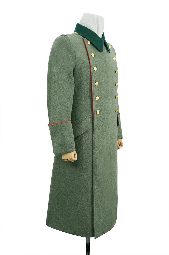 GUGA-014 WWII เยอรมัน Heer ทั่วไป Fieldgrey ขนสัตว์ Greatcoat กับท่อ