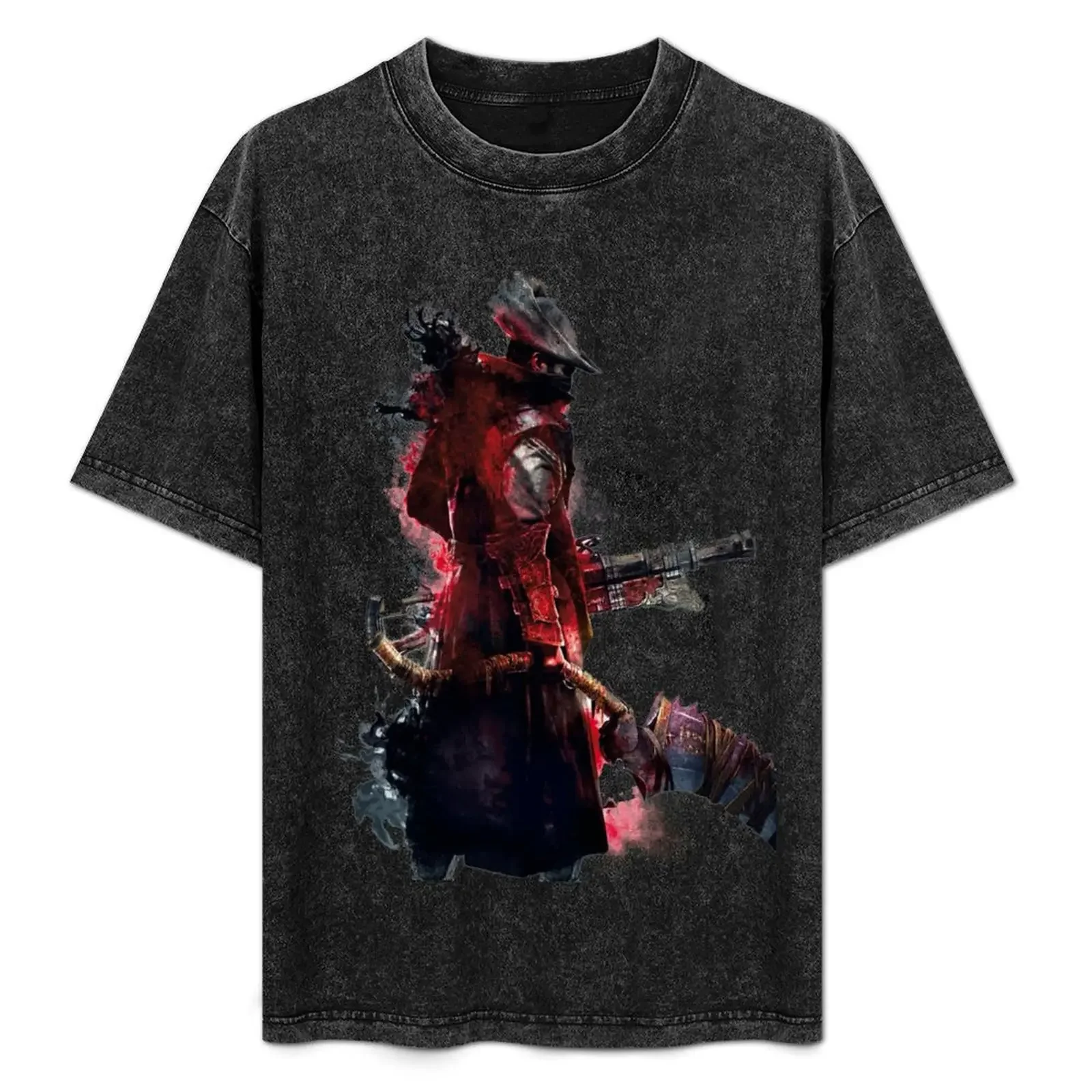 

Bloodborne Hunter Print T-Shirt Luxury man street wear valentines boutique clothes mens vintage t shirts