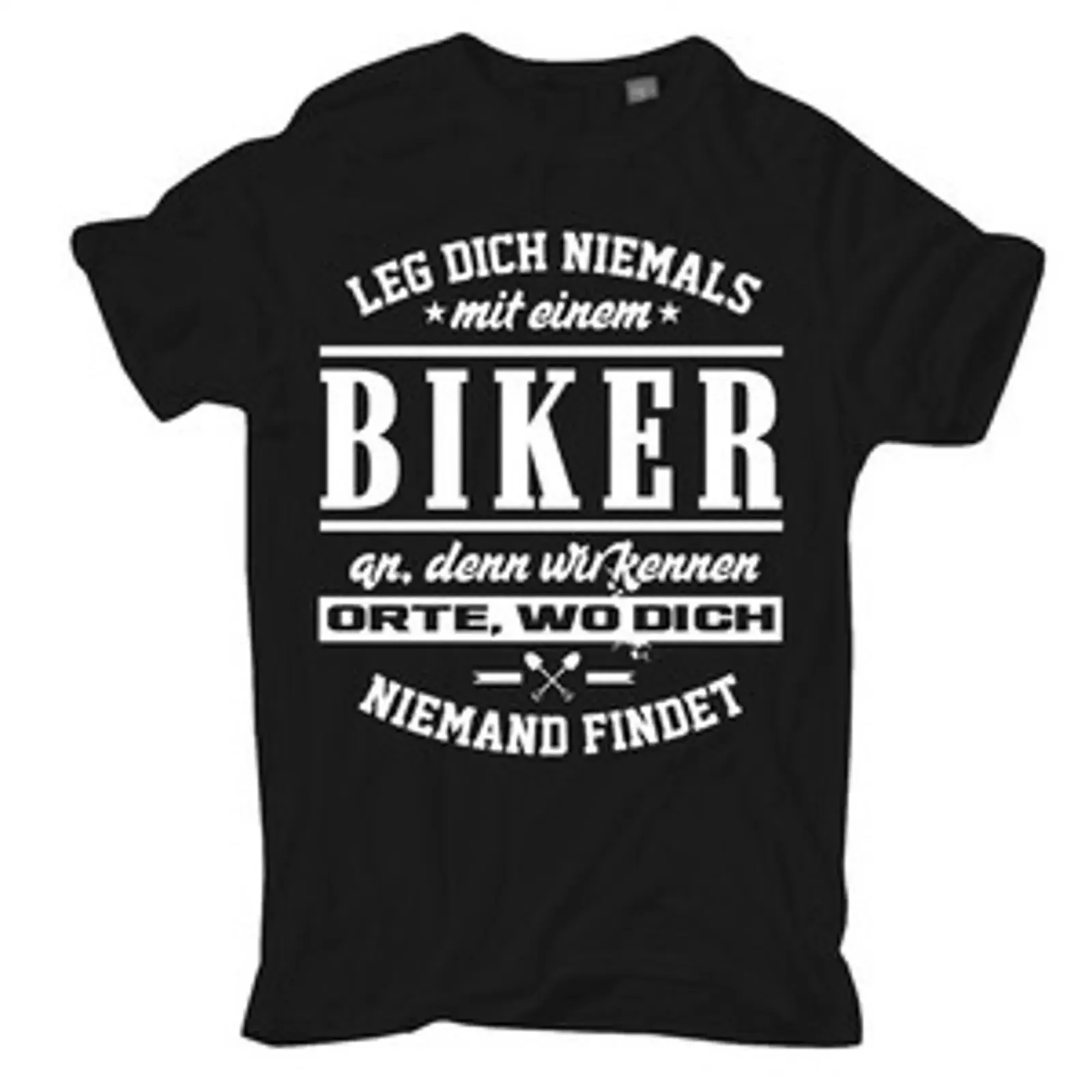 T Shirt Leg dich nie mit BIKER an motorrad bike rocker chopper route geschenk vintage Washed Breathable Top For Everyday Wear