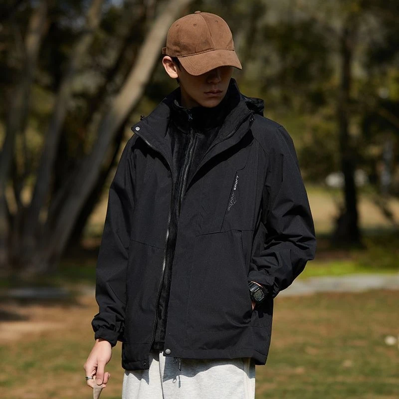 

2025 New 3 in 1 Waterproof Windproof Outdoor Jacket for Men Women Autumn Winter Hiking Climbing Interchangeable Jacket