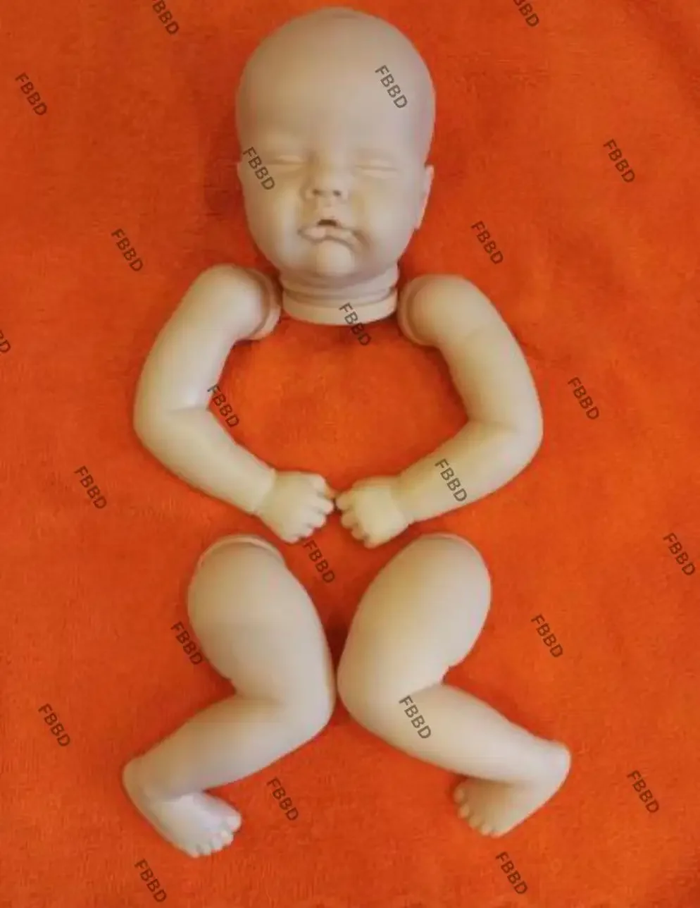 【en stock】 EGO Kit sin pintar Reborn Baby Quinbee de 18 pulgadas con cuerpo de tela
