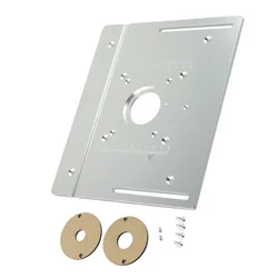 Aluminum Router Table Insert Plate Electric Wood Router Trimming Machine Flip Plate Install Woodworking Benches