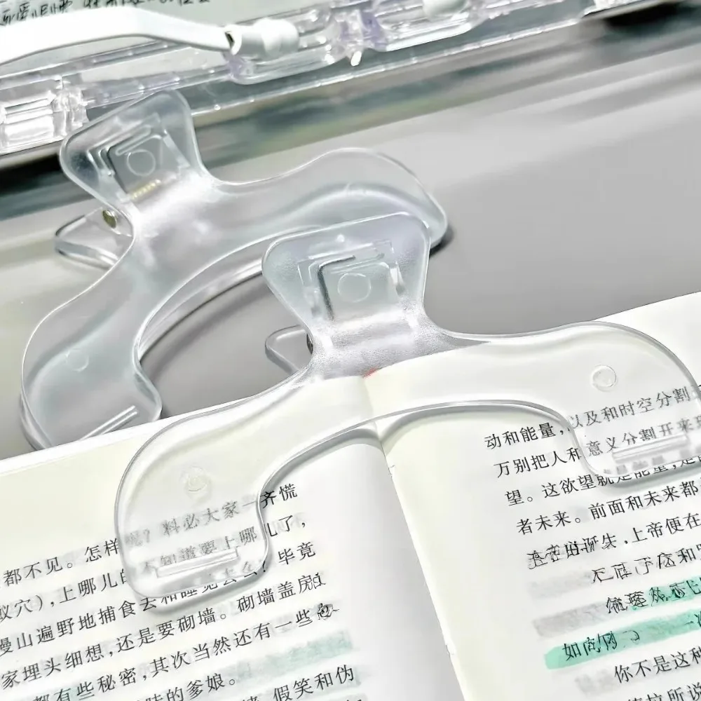 Clip Transparente Esmerilado Grande con Arco Fijo, Clip Adhesivo para Notas, Clip para Pasar Páginas de Libros para Estudiantes, Marcapáginas, Clip para Partituras, Clip para Facturas, Material de Oficina