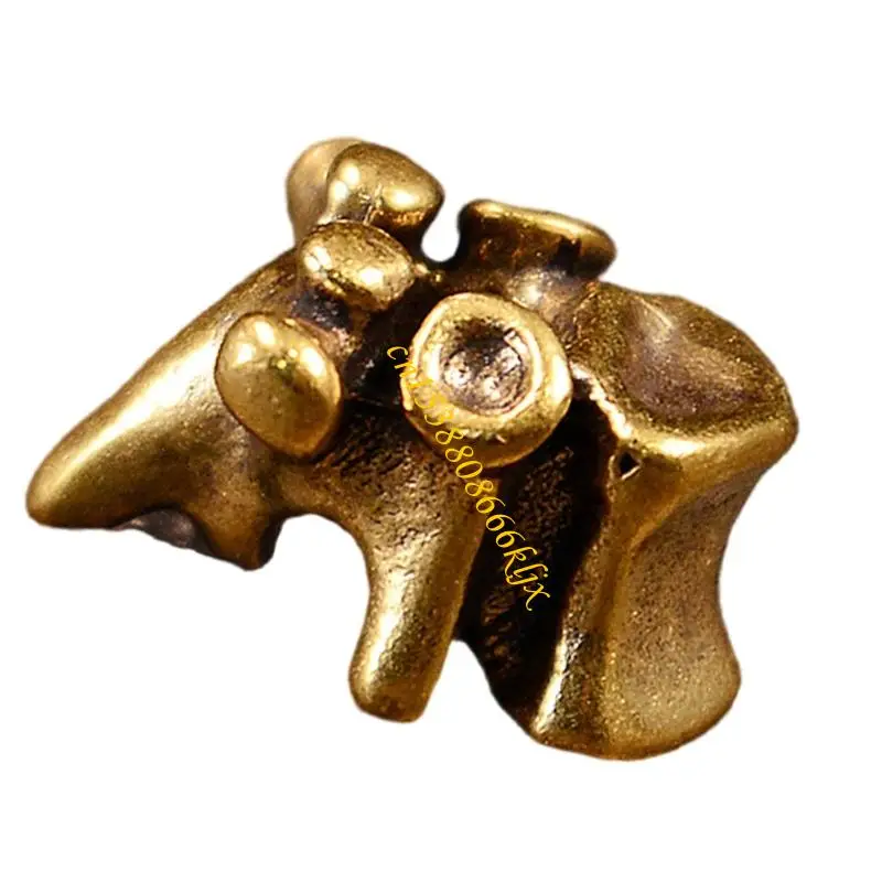 Unieke koperen wervelkolom Keychain Lanyard Bead Decoratief paracord touwhanger voor dagelijkse carry essentiële 066c