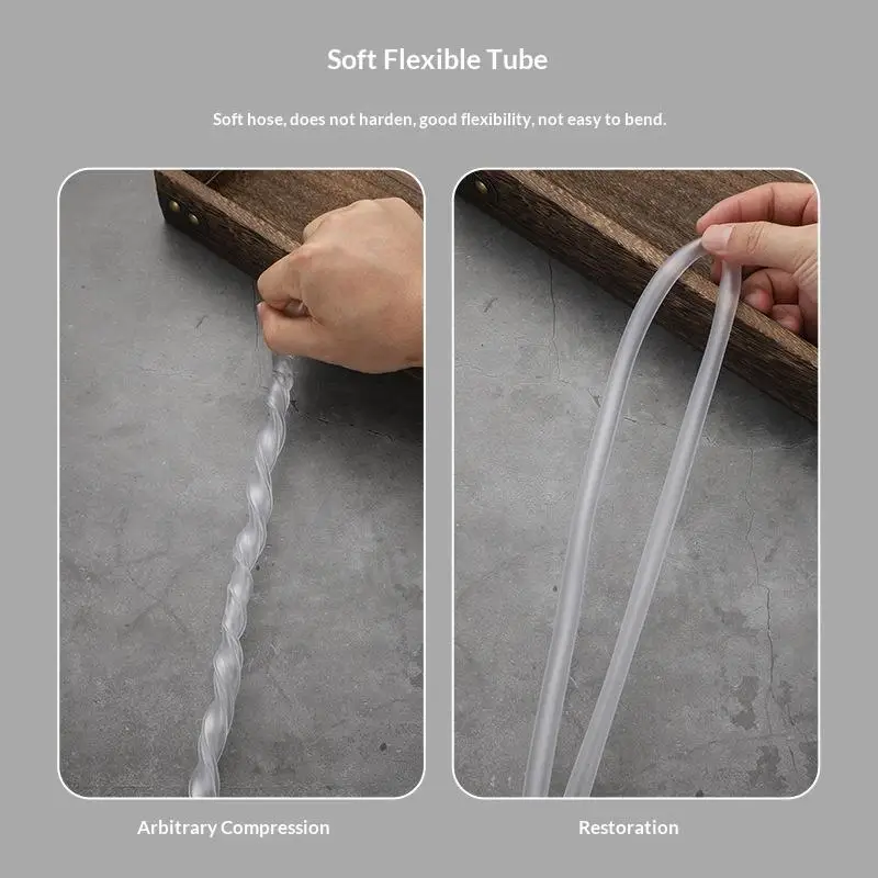 Hand Siphon Pump Manual Water Oil Liquid Transfer Pipe Hose Portable Gasoline Fuel Suction Tube for Car Lawn Mower