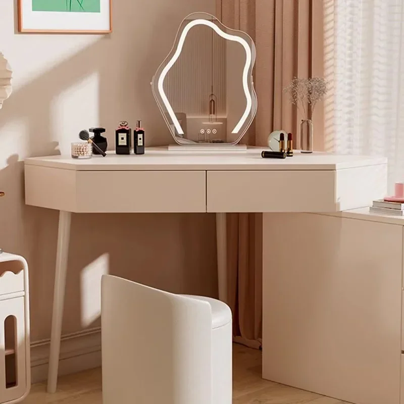 Commode de mariage pour filles et hommes, bureau nordique beige, chambre à coucher, salon mobile, meubles