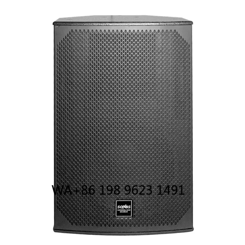 Inch Wooden Wall Mounted Active Full Range Speaker Durable Professional Stage Sound System for Indoor Outdoor Audio Performance