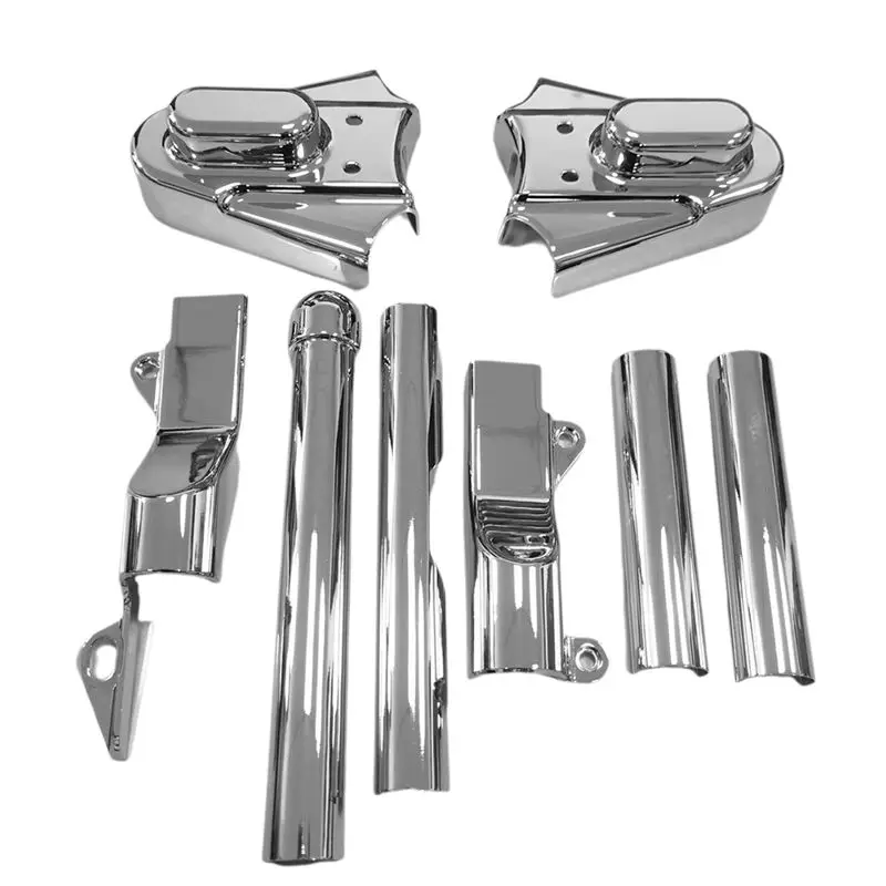 

Chrome Metal For Fat Boy Softail Springer 2000-07 Swingarm Tube Covers W/Phantom Axle Covers Kit