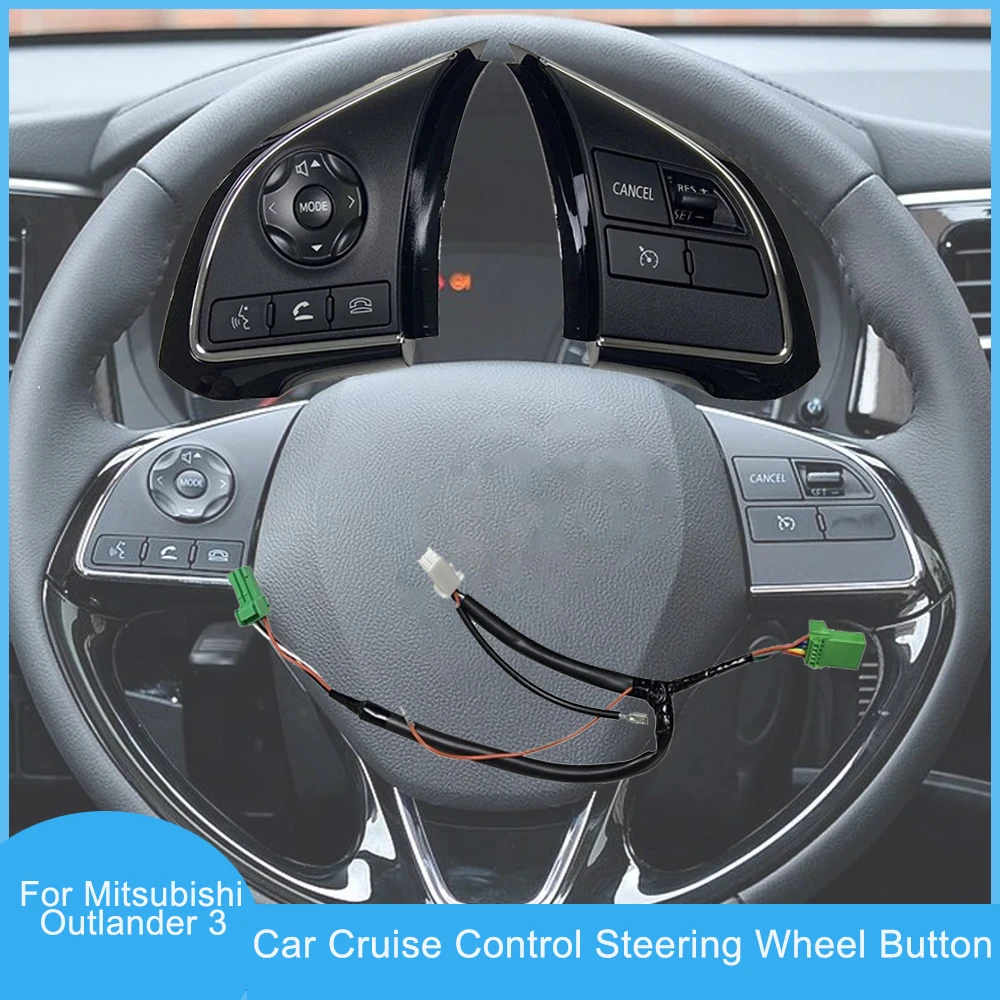 Car LED Cruise Control Switch Steering Wheel Media Audio Volume Phone Button for Mitsubishi Outlander 3 2018 ASX 2019 Space Star