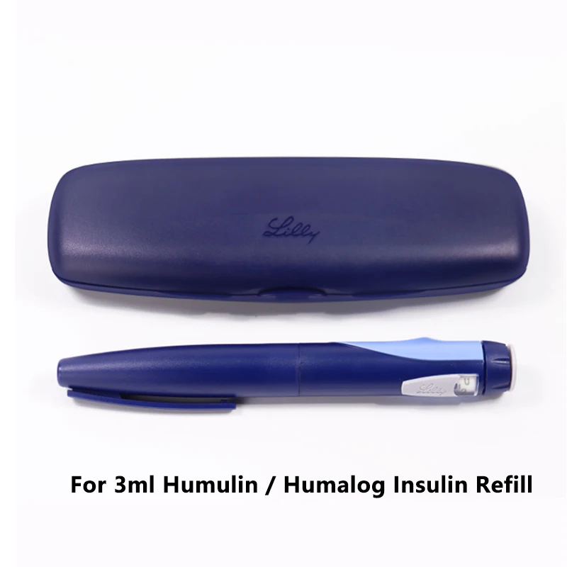 Portable Lilly Huma lancing Pen Ergo 2 syringe Insulin lancet Pen for 3ml Humulin Humalog Diabetic Injection Diabetes