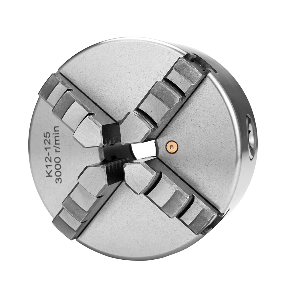 K12 Lathe Four Jaw Self-Centering Chuck K12-80 K12-100/125/130 4 Jaw Manual Chuck Sanou CNC Lathe Fixture Scroll Chuck