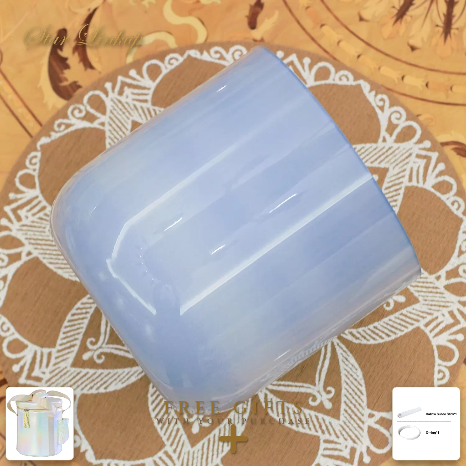 Sky Blue Mist Blue Gradient Alchemy Crystal Bowl for Pilates Sound Therapy crystal singing bowls cuenco tibetano bol tibetain