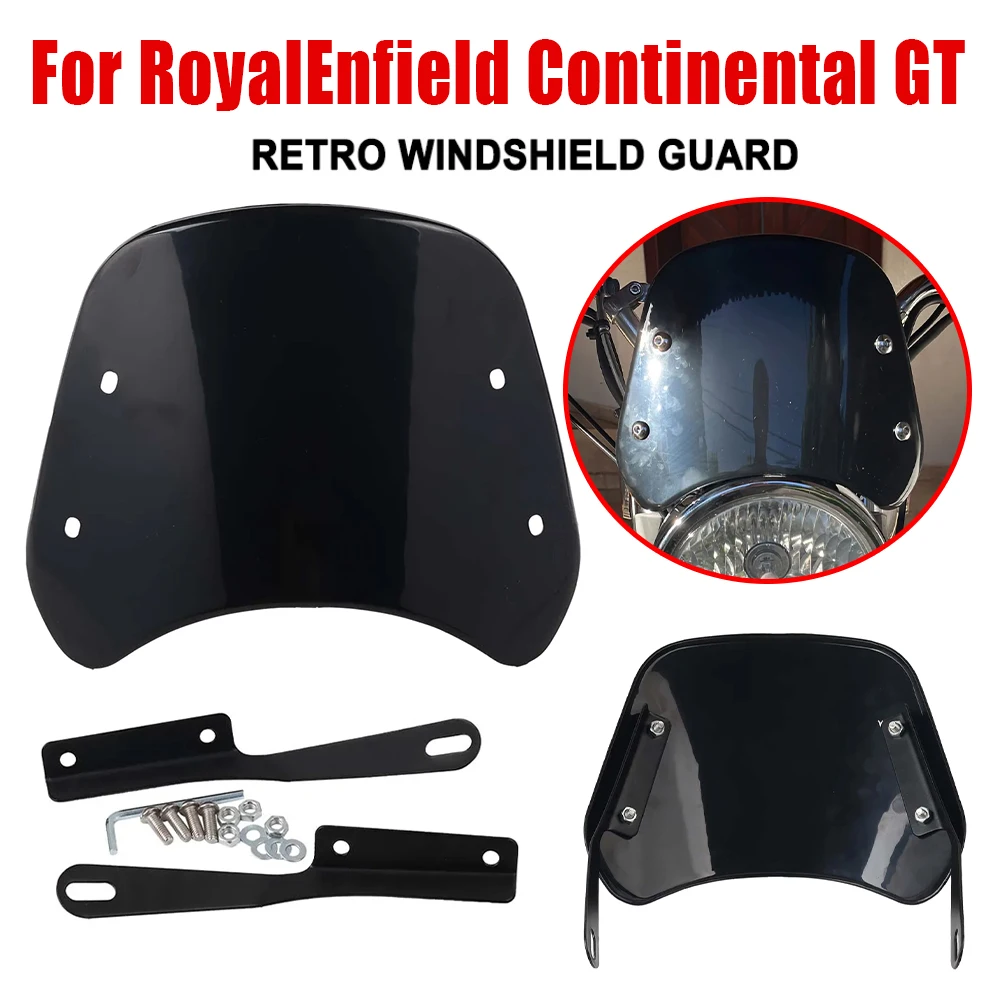 For Royal Enfield Continental GT 650 535 350 GT650 GT350 650GT Accessories Retro Windscreen Windshield Wind Screen Deflector
