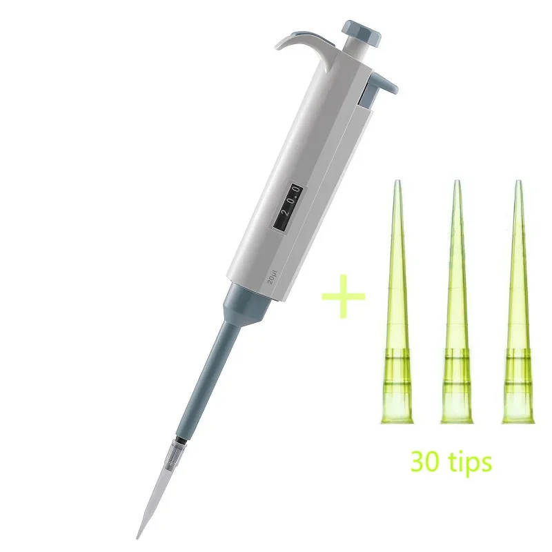 Pipette Single Channel Manual Fixed Volume TopPette Pipette Pipettor Pipet 10/20/50/100/500/1000/2000ul/5000ul Get 30 Tips 1/PK