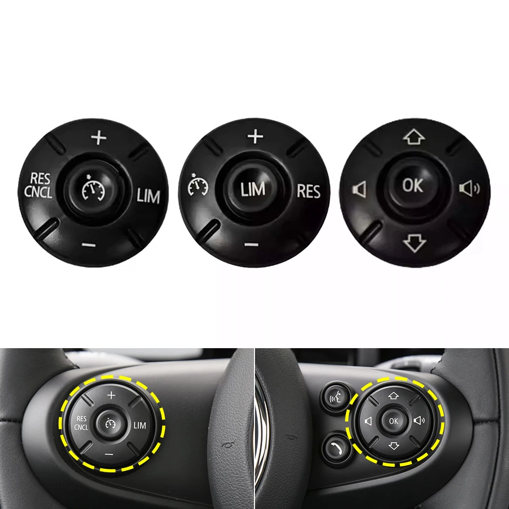 Car Steering Wheel Multifunction Cruise Control Volume Adjust Button Cover For BMW MINI Cooper Countryman F54 F55 F56 F57 F60