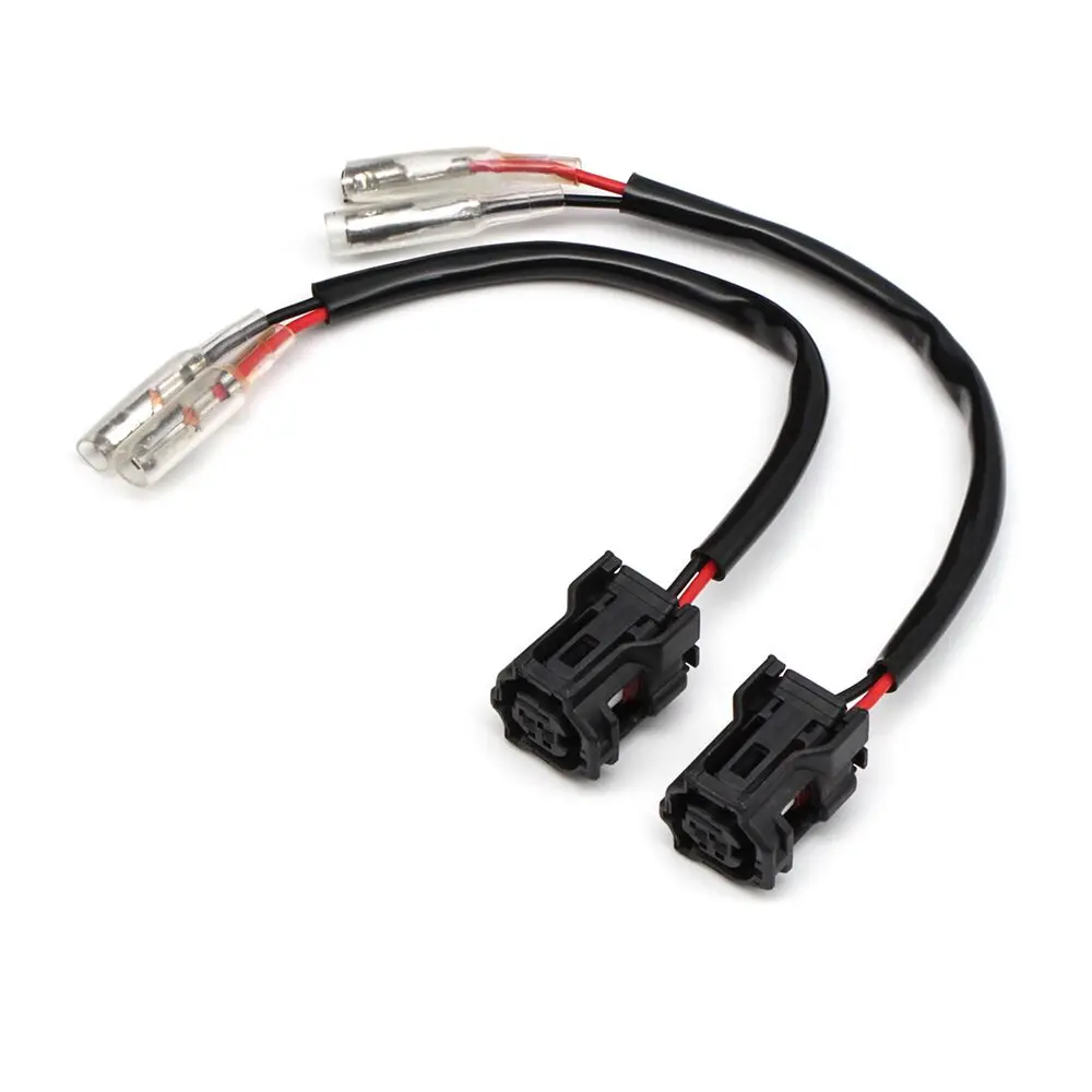 Pop 2pcs Motorcycle 2-Wire Turn Signal Indicator Wiring Connectors Plug Adapters Connector Wire Harness For Yamaha MT10
