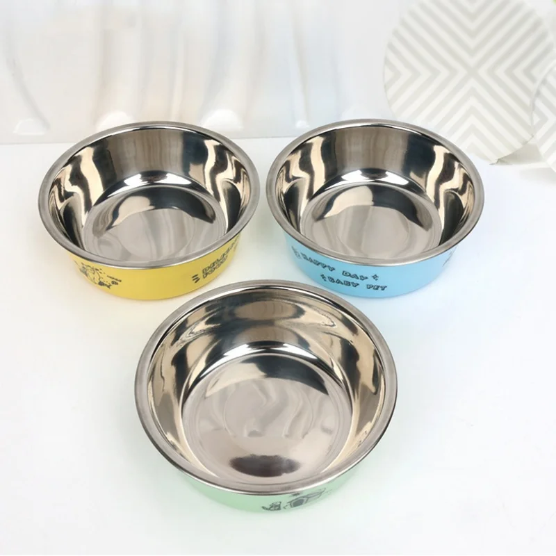 JUSTINLAU Pets Bowl Stainless Steel Separable Pet Feeding and Drinking Bowls Anti-slip Feeders for Dogs and Cats Pets Accessory