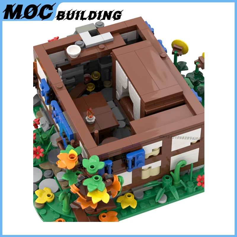 MOC Street View Series Medieval Village House Model Building Blocks DIY Modular Architecture Bricks Assemble Ideas Toy Xmas Gift