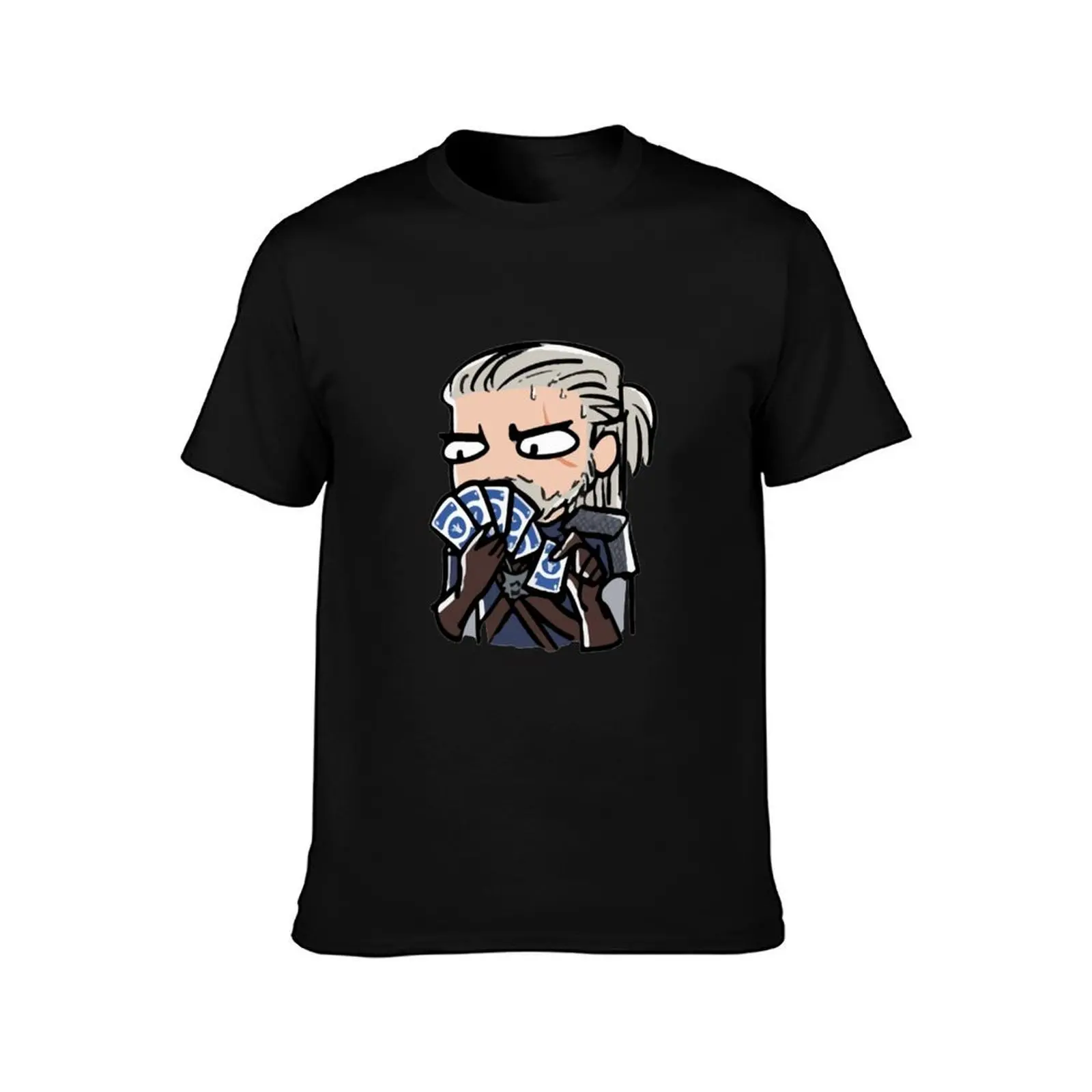 Geralts playing gwents T-Shirt man t shirt summer man t shirt designer T-Shirt