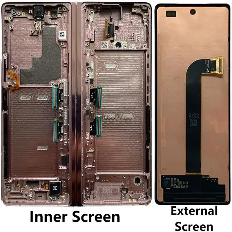 AMOLED For Samsung  Z Fold 2 5G F916F LCD Display With Frame SM-F916B LCD Touch Screen Digitizer Assembly Replacement Parts