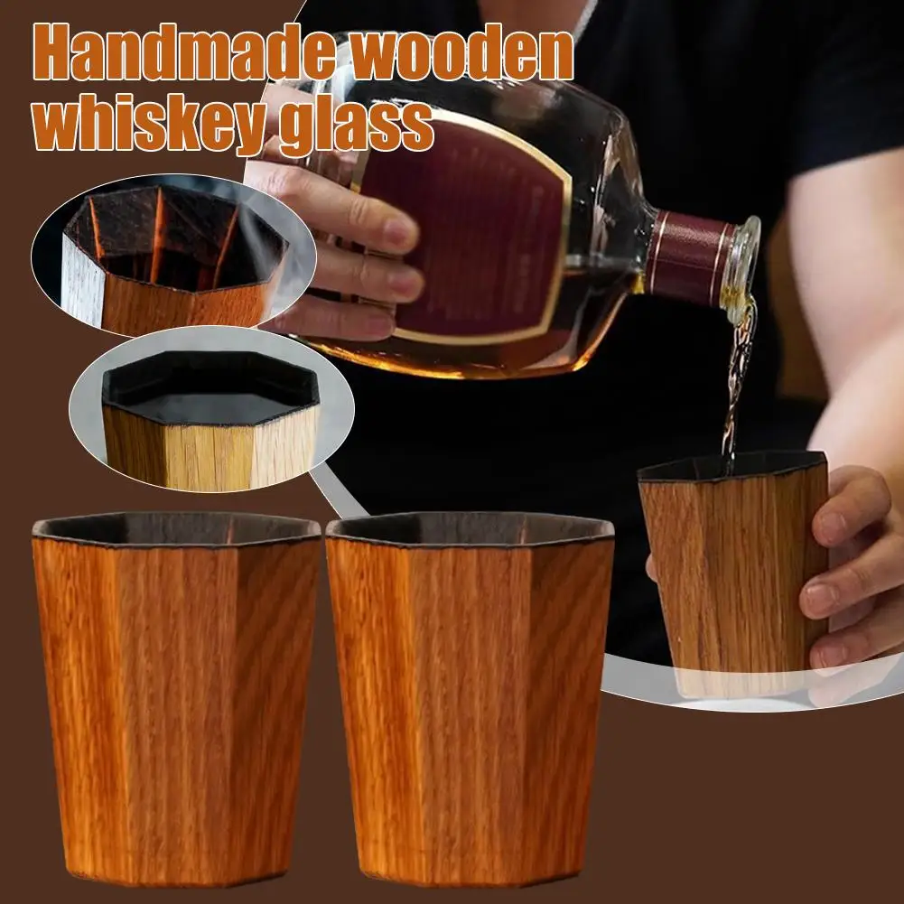 Taza de cerveza Retro vikinga, taza de café de madera de caucho, taza de doble pared, jarra de cerveza, taza de agua, artículos de bar, regalo para hombre