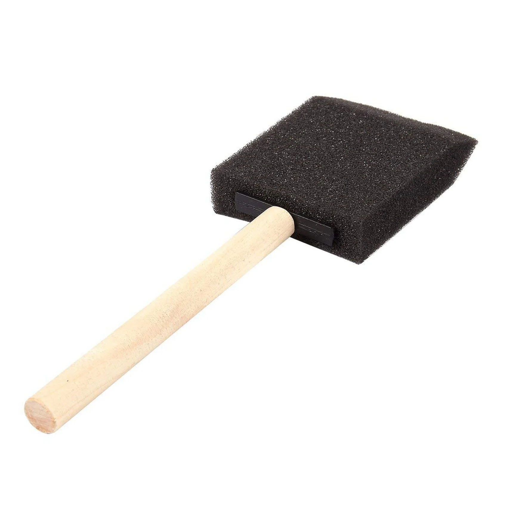 QWE-120Pcs 2 Inch Foam Sponge Wood Handle Paint Brush Set - Lightweight, Durable And Great
