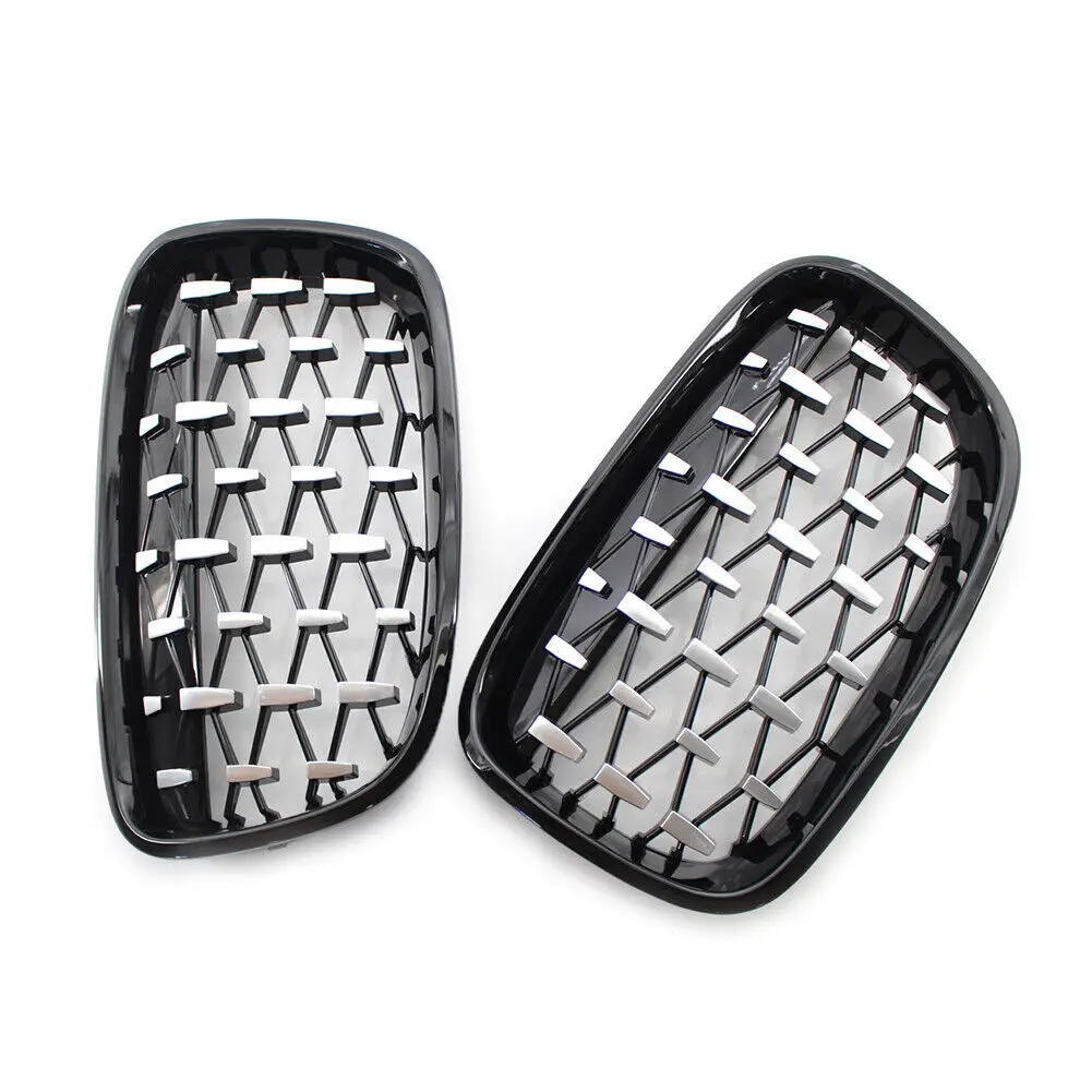 Für BMW 1er F20 F21 2011–2014 Einzel-/Doppel-/Diamant-Stil Frontstoßstange Racing Grille Nierengitter Autoersatz – Detail 5