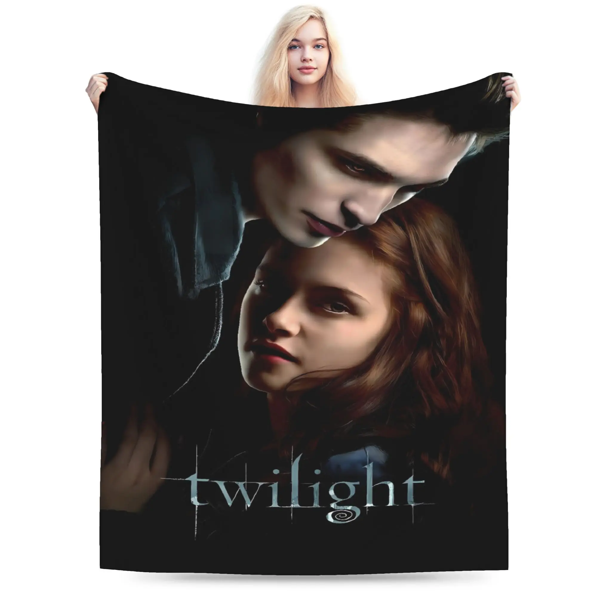 3D The Twilight Saga Edward Bella 9 Blanket  Soft Warm Plush Throw Blanket For Living Room Picnic Flannel Bedspread Bed Cover