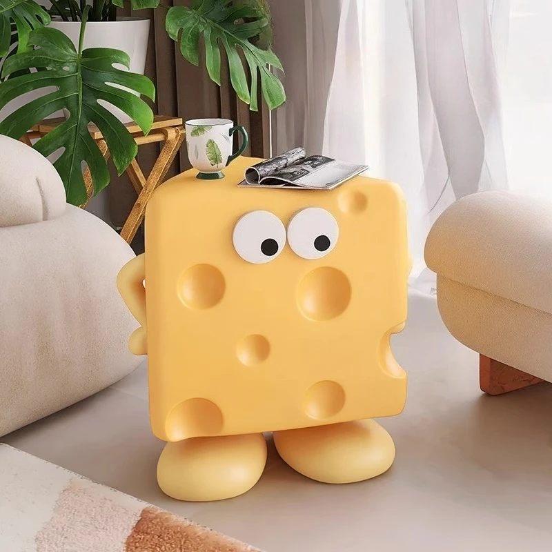 creative-cheese-side-table-cream-style-living-room-decoration-children's-room-bedside-table-cute-cartoon-fun-small-coffee-table