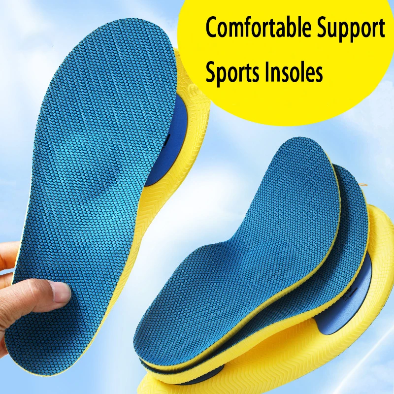 1Pair/2Pair Arch Support Shockproof Insoles Breathable Anti-Odor Cushion Non-Slip Sweat-Absorb Pads for Sports & Work