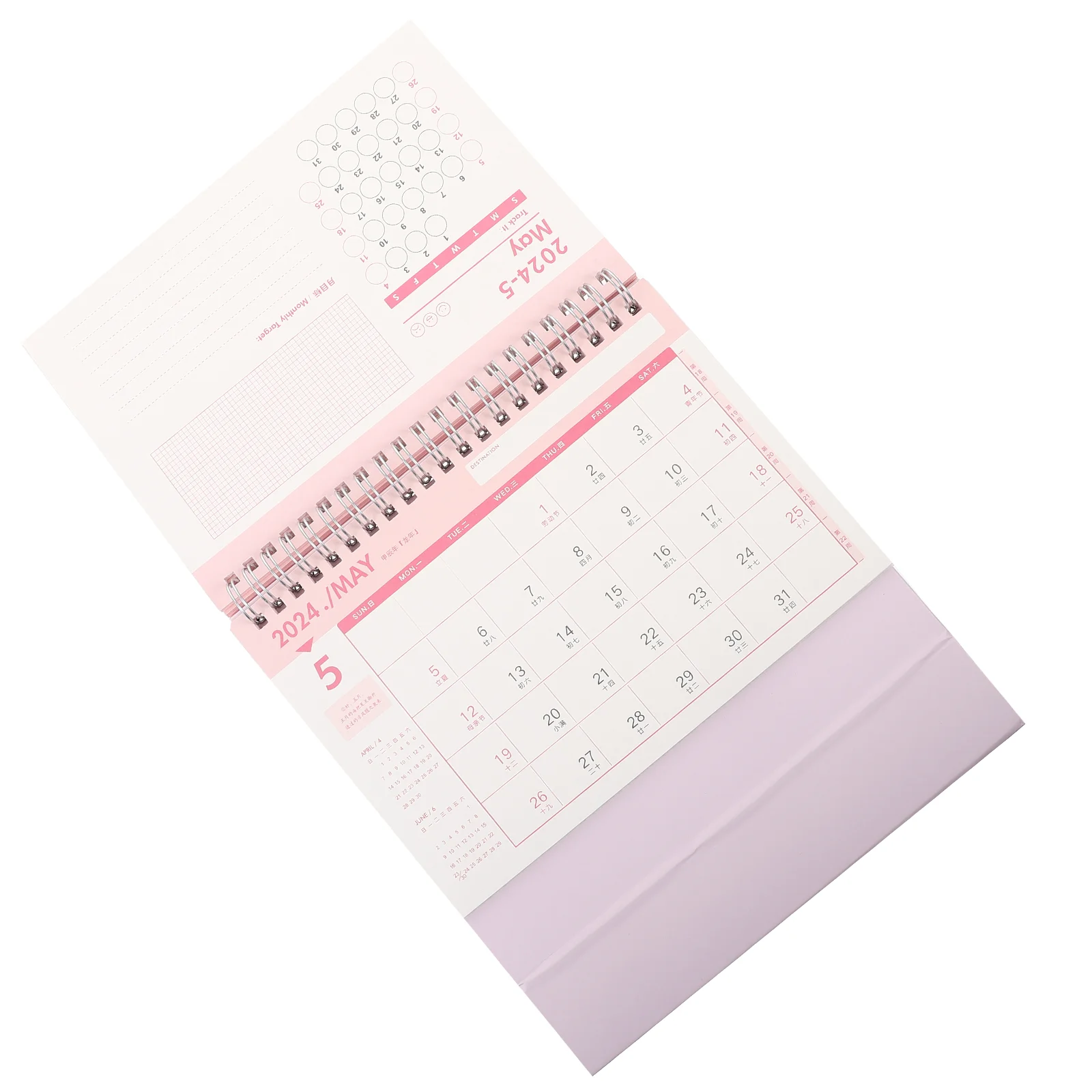 

2024 Desk Calendar Standing Desktop Office Month Mini Delicate Paper Home Calendars