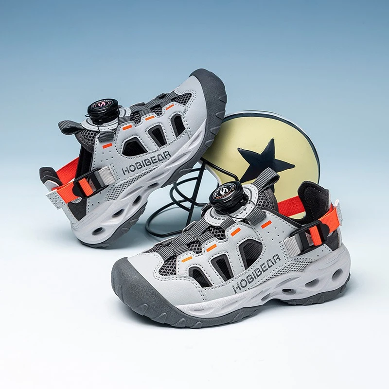 Light Breathable Mesh Children Hiking Sneakers Slip On Style Boys Running Footwear For Girls Outdoor Sports Casual Daily Wear