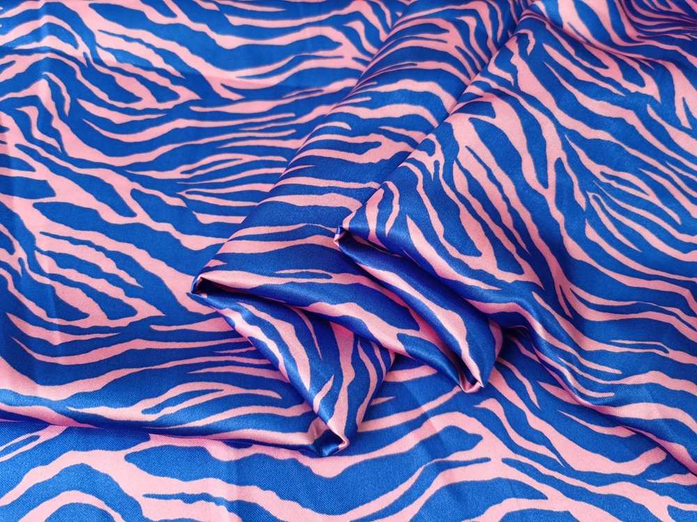 1 Meter x 1,48 Meter gestreifter Zebra-Satin-Druckstoff, weiches Futter – Detail 26
