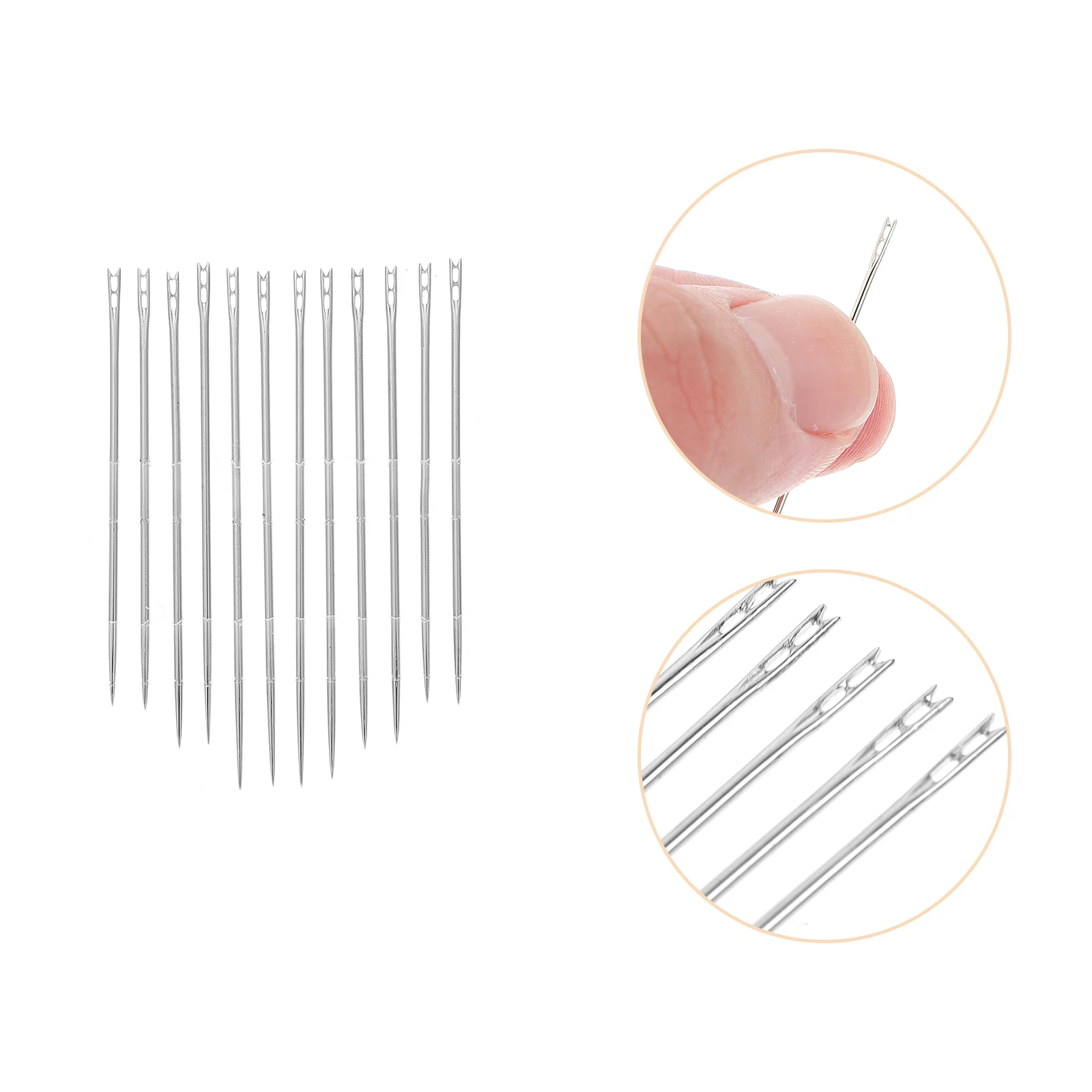 

120pcs Sewing Big Eye Silver Crafting Projects Needle Embroidery Stitching Craft Projects Durable Easy Operate