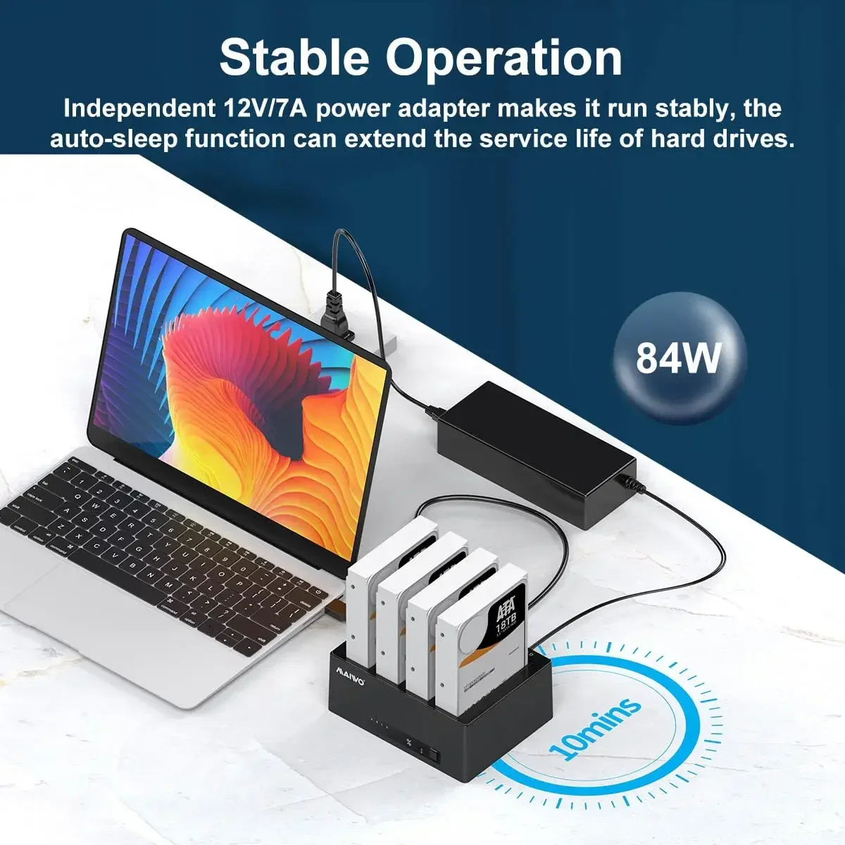 Imagem -05 - Maiwo-hard Drive Docking Station Display Led Clone Offline Sata para Usb 3.0 Hdd Bay 2.5 3.5