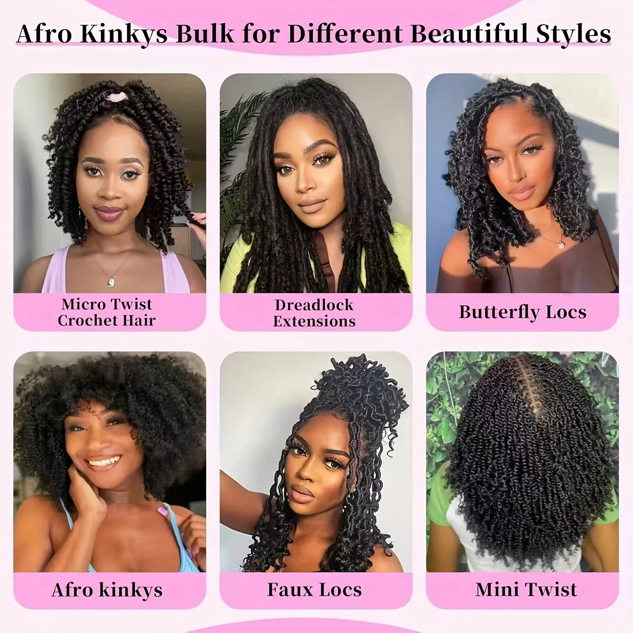 Afro kinkys cabelo sintético em massa para extensões dreadlock loc reparação trança torção apertado afro kinky cabelo sintético para loc