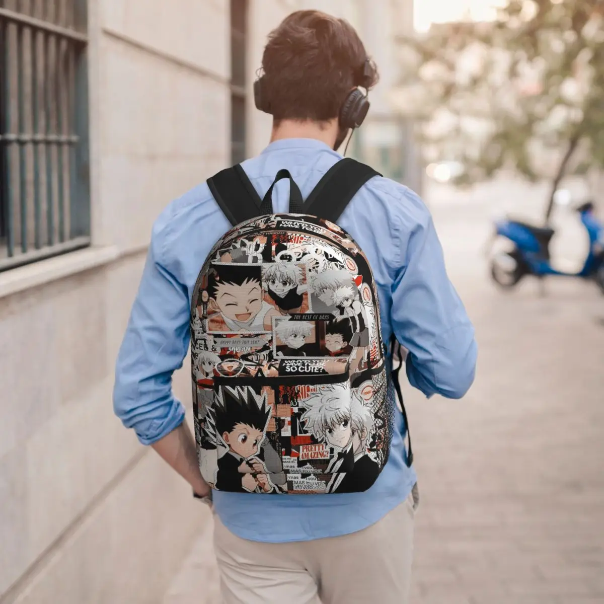 Anime HXH Hunter X Hunter Student Backpack School Bag Hiking Travel Daypack for Boys Girls Bookbag Shoulder Bags