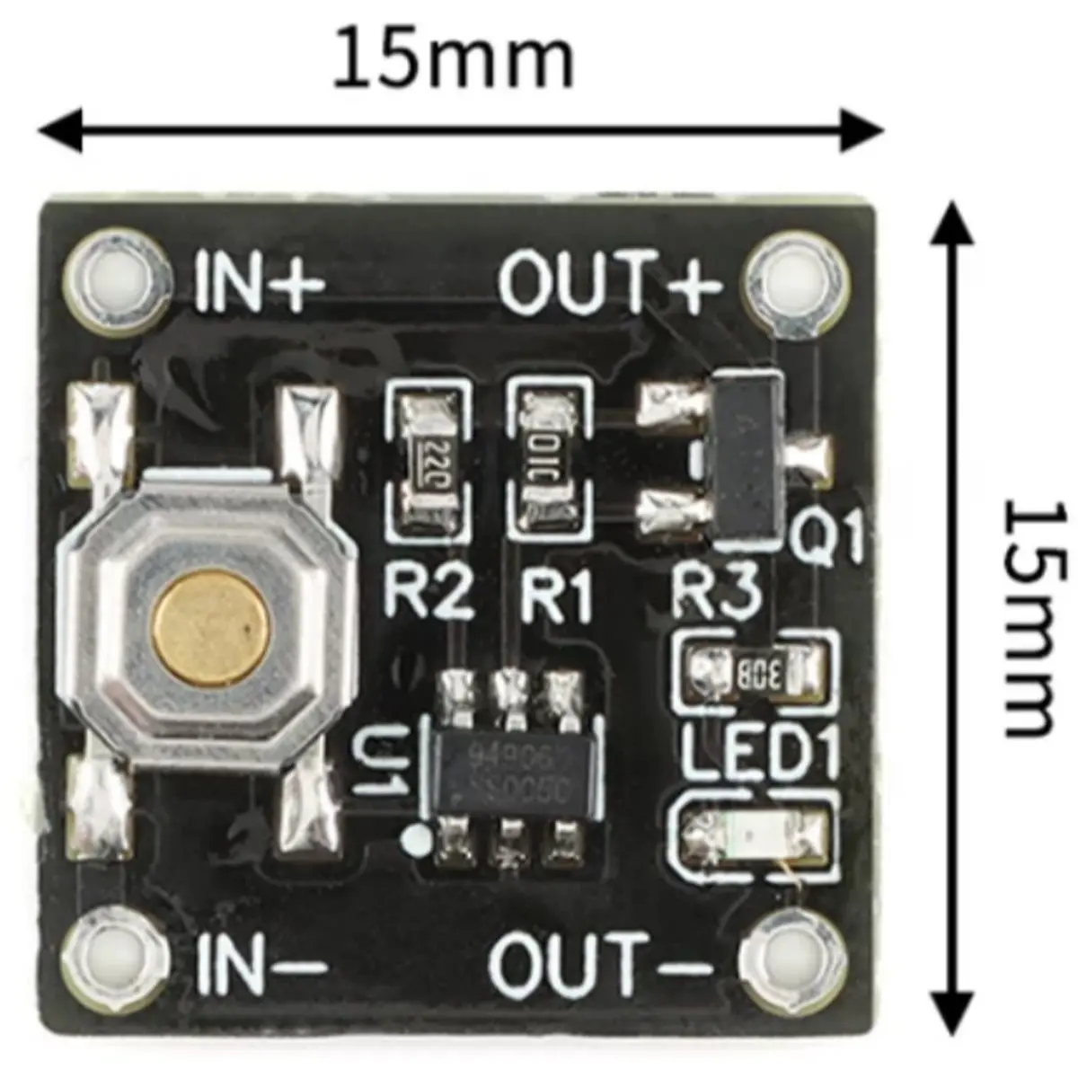 11·11COUPON 10pcs YR-1006 / Low-Power Mini Single-Button Bistable Switch Module Standby Current 0.5µA Continuous Load 2A