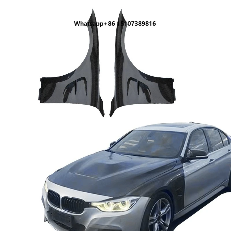 Car Body Kit Front Side Real Carbon Fiber Fender for  M3 3 Series F30 F35 328i 330i 335i 340i Carbon Fibre Fender