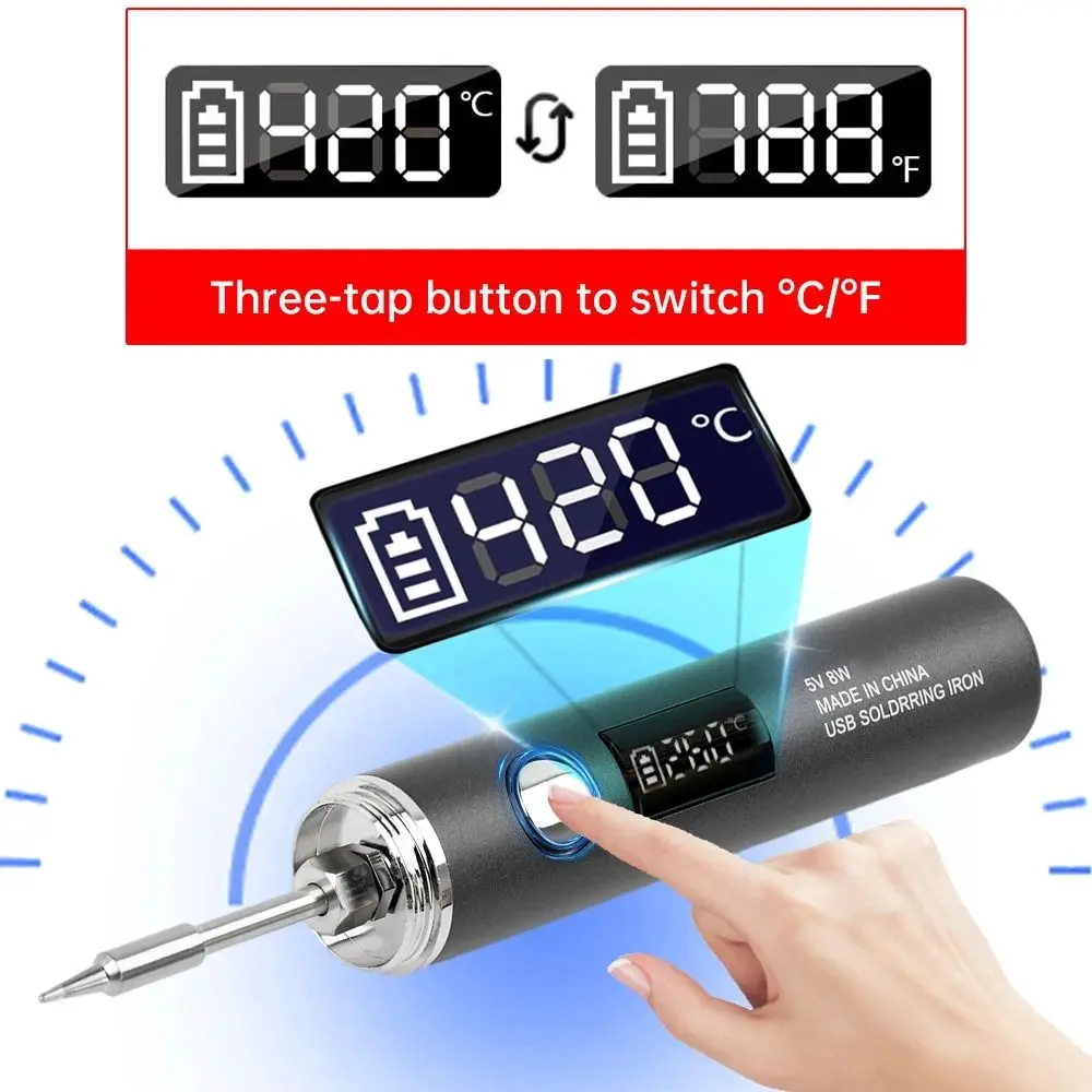 Temperature Adjustable Soldering Iron Welding Tool Fast Heat Conduction Plug and Play Electric Soldering Iron Anti-Oxidation