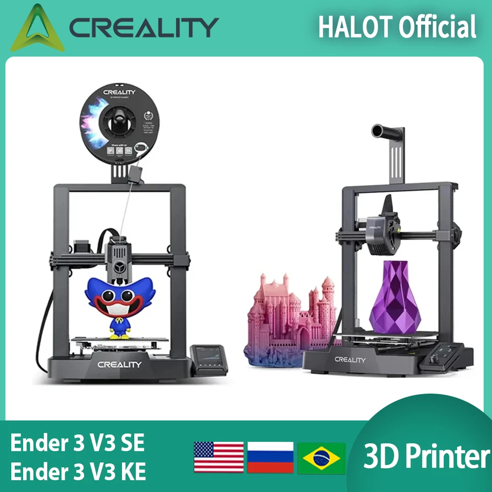 Creality Ender-3 V3 KE 3D-Drucker – 500 mm/s, Auto-Nivellierung, Sprite-Direktextruder, 300 °C max., ultraglatt und stabil, 220x220x250 mm | 3D-Druck