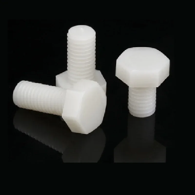 White nylon hex screw plastic hex insulated screw plastic bolt M3 M4 M5 M6 *4 5 6 8 10 12 15 18 20 25 30 35 40 45 50 60 70