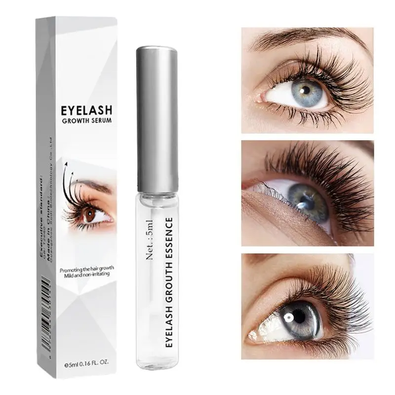 Natural Eyelash Growth Enhancer, Lash Soro, Eyelash Soro, Alongamento do crescimento da sobrancelha, mais longo, 5ml, 1Pc