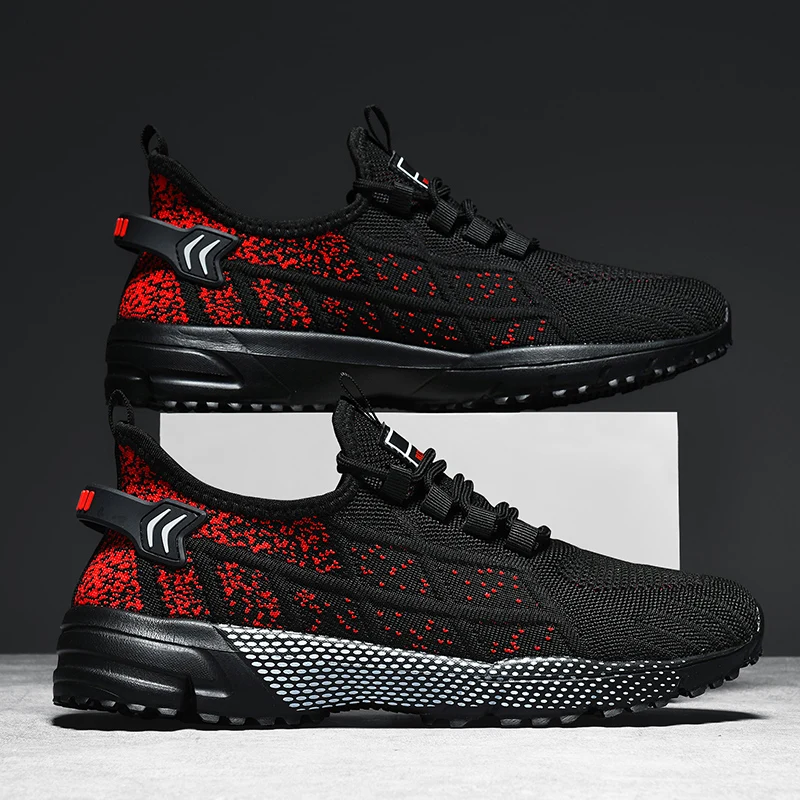 

Men's casual four season outdoor breathable fashion comfortable sneakers light soft-sole speed running shoes racing sports shoes