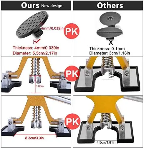 New Adjustable Car Dent Puller Dent Remover Auto Body Suction Cup Paintless Repair Tools Kit Auto Dent Removal Tool Kits