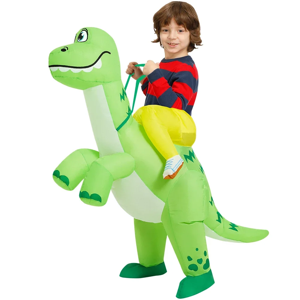 Halloween Christmas Carnival Holiday Party Adults Kids Cosplay Animated Ride Mascot Brachiosaurus Inflatable Dinosaur Costume