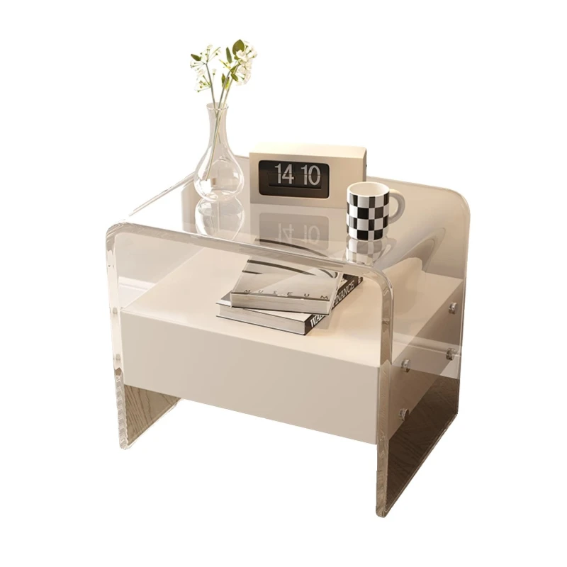 Suspended bedside table, acrylic, bedroom Internet celebrity minimalist locker, modern creativity