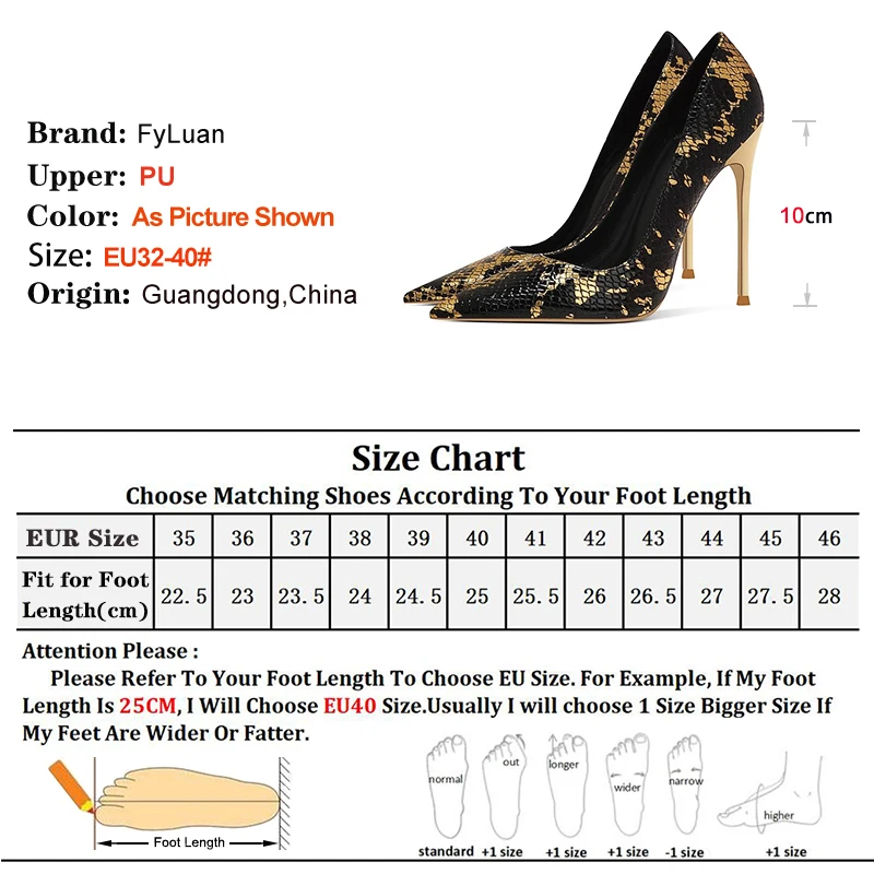 2023 FyLuan Damenschuhe im europäischen und amerikanischen Stil, 6–10 cm, Schlangenmuster, modisch, spitzer Zehenbereich, schmaler Absatz, einzelne Party-Schuhe