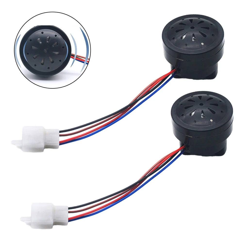 48V 60V Electric Car-Horn Black 2in1 4Wires Steering Buzzer Plastic Reversing Voice-Horn Electric Bike Accessories
